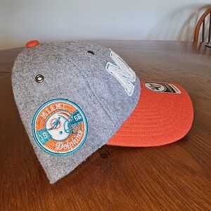 Gray and‎ Orange Miami Dolphins Cap